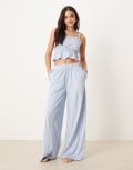 [ASOS DESIGN] ASOS DESIGN Mix & Match pyjama pants in blue daisy print L Blue daisy