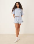[ASOS DESIGN] ASOS DESIGN Mix & Match pyjama shorts in blue daisy print L Blue daisy