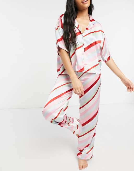 Candy stripe pj set hot sale