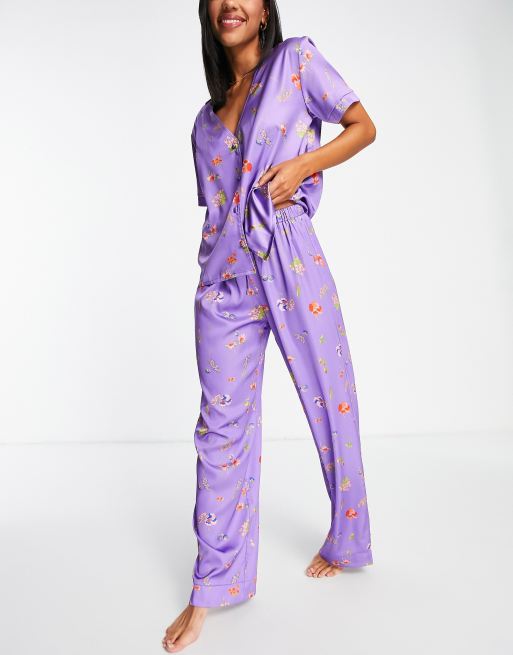 ASOS DESIGN mix & match Bratz pajama cami with ring detail in purple