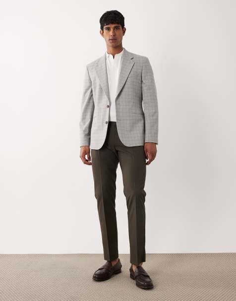 ASOS DESIGN – Mix & Match – Schmal geschnittene Anzughose in Braun - view 1