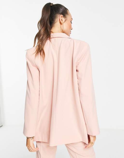 ASOS DESIGN – Mix & Match – Schmal geschnittener Boyfriend-Blazer in Rosé, 3 von 4
