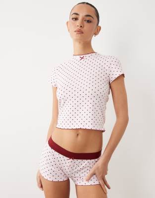 Asos Design Mix & Match Shorts With Exposed Waistband In White