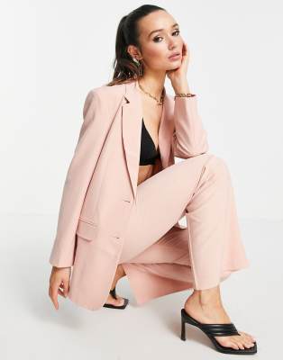 Asos Design Mix & Match Slim Boy Blazer In Blush-neutral