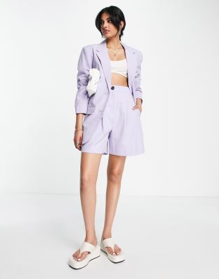 lilac short suit