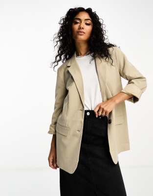 ASOS DESIGN Mix & Match slim boy suit blazer in neutral