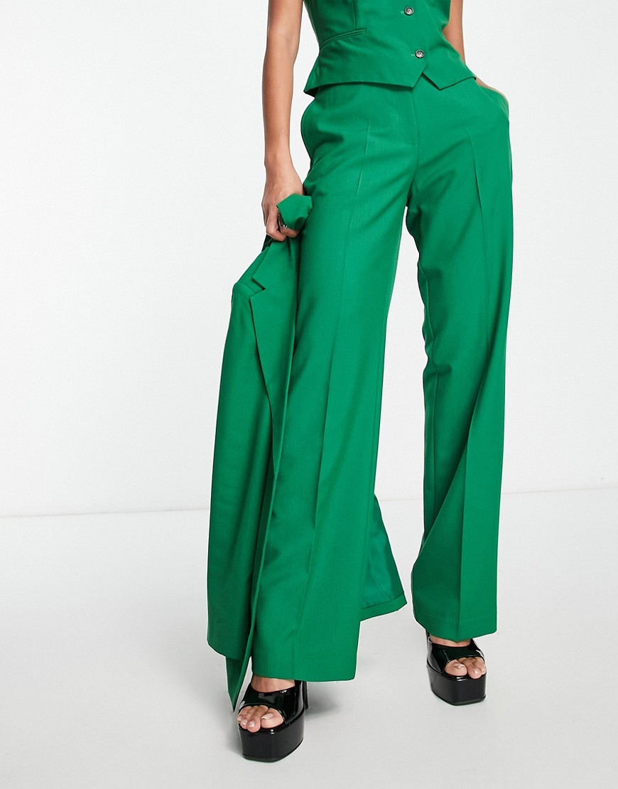 ASOS DESIGN Mix & Match slim straight suit trouser in green