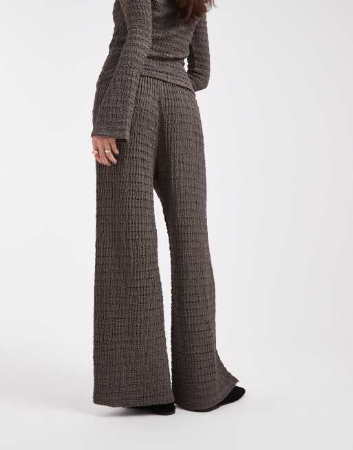 ASOS DESIGN – Mix & Match – Strukturierte Hose in Dunkelgrau mit Kordelzugbund und weitem Bein , 5 von 5
