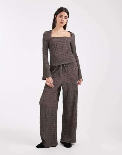ASOS DESIGN – Mix & Match – Strukturiertes Set in Dunkelgrau - view 1