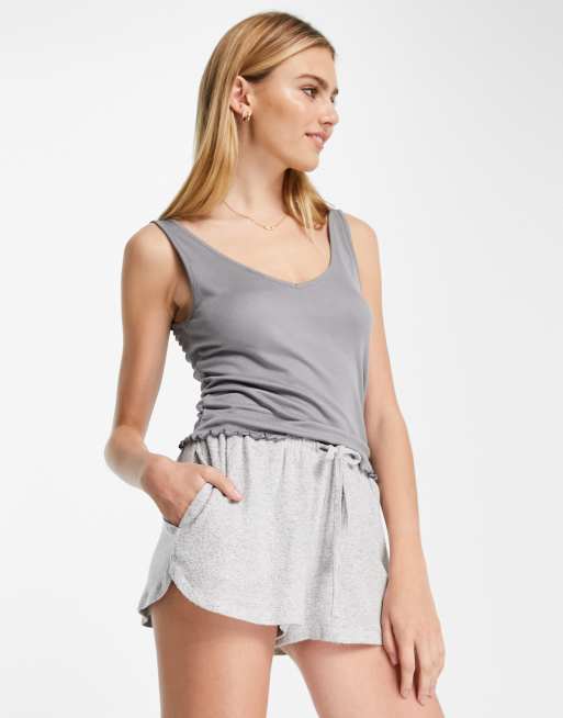 ASOS DESIGN – Mix & Match – Superweiche Lounge-Shorts in Grau