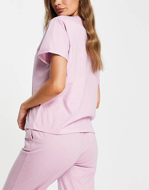 chemise Coton ASOS en coloris Rose Femme Vêtements Vêtements de nuit Pyjamas Mix & match 