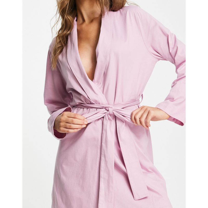 Intimo e abbigliamento notte bYBMg DESIGN - Mix & Match - Vestaglia corta in cotone organico rosa
