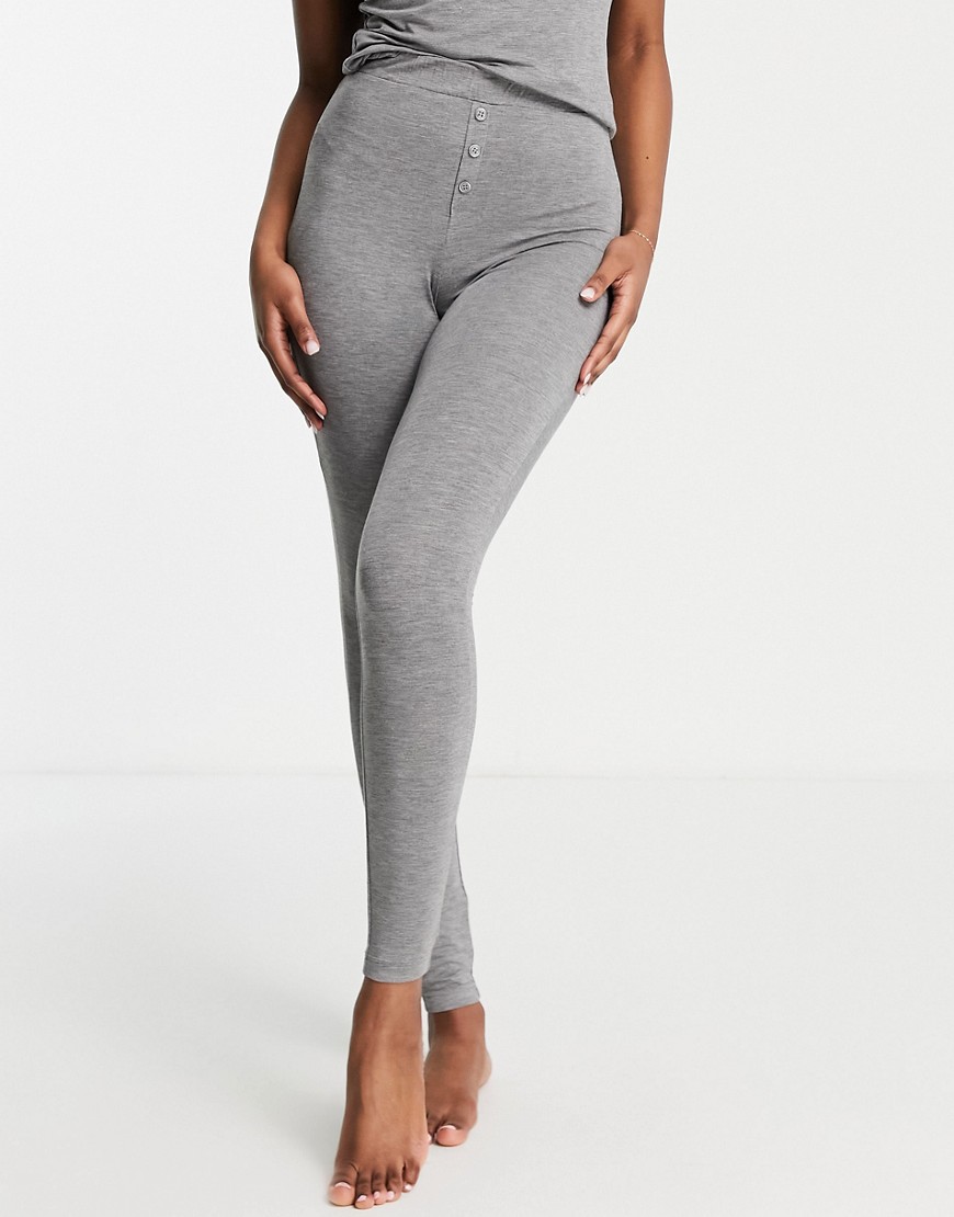 ASOS DESIGN mix & match viscose pyjama legging in grey