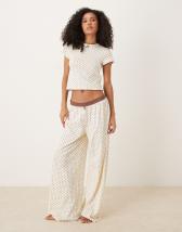 ASOS DESIGN Tanon tie leg wedges in gold