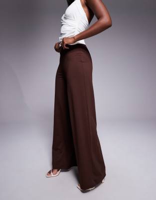 Asos Design Mix & Match Wide Leg Pants In Multi