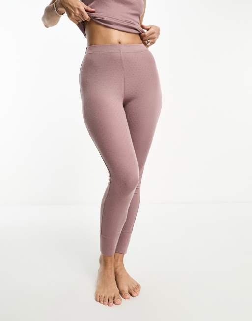 Rose Pattern Fleece Jeggings by Pelete Leg Wear