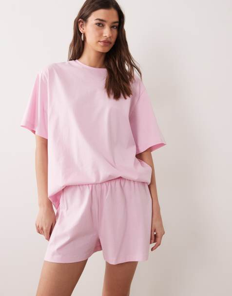 ASOS DESIGN - Mix og match - Lyserød pyjamas i bomuld - view 1