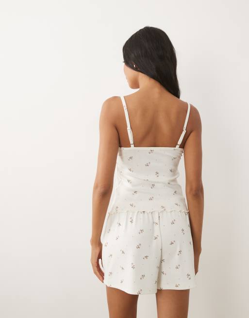 ASOS DESIGN - Mix og match - Pyjamasshorts med lyserødt roseprint, 4 af 4
