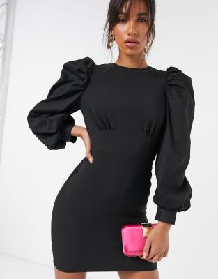 asos design black dress