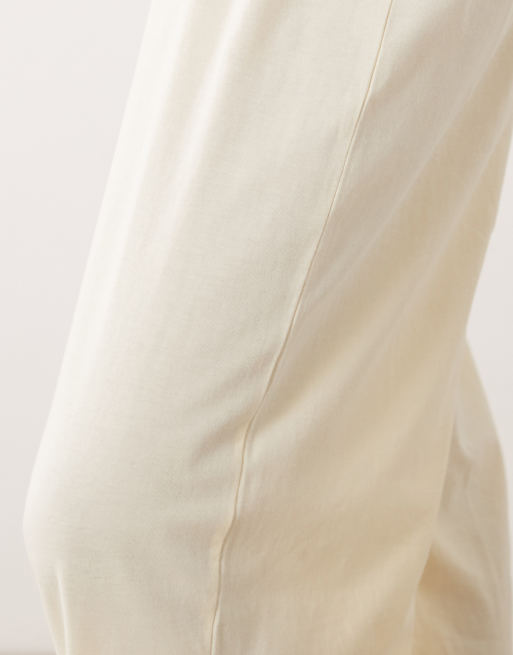 ASOS DESIGN – Mixa & matcha – Smörgula pyjamasbyxor i bomull, 4 av 5