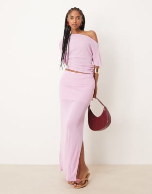 ASOS DESIGN – Mixa och matcha – Halvskirt, rynkat set i mesh med topp med bara axlar - view 1