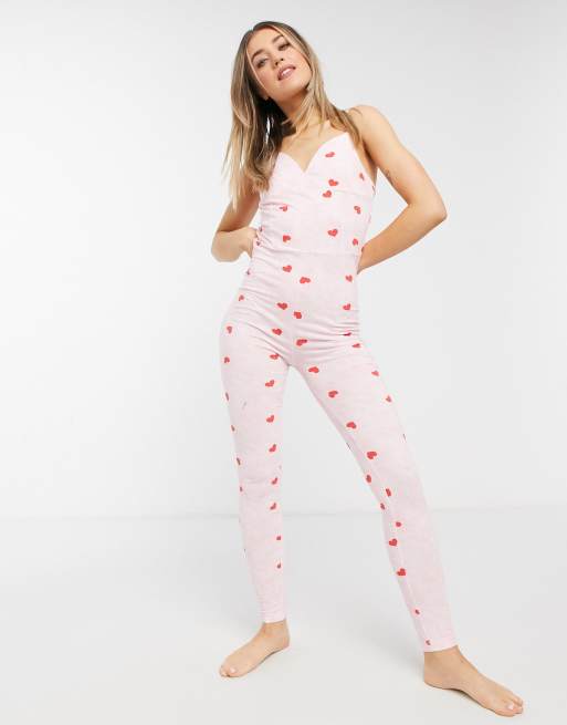 ASOS DESIGN – Mixa och matcha – Rosa batikmönstrat set med hjärtmönster, 5 av 5