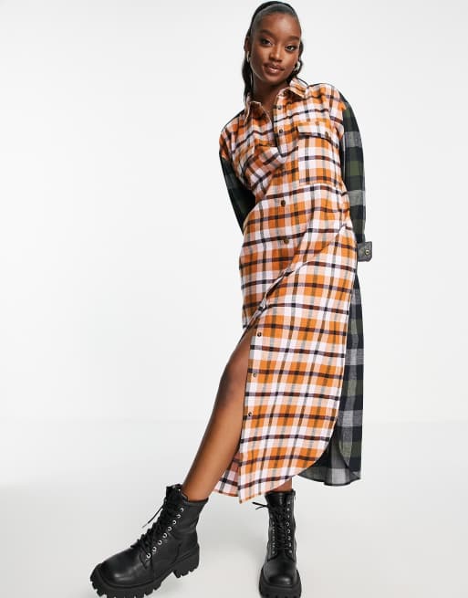 Asos checkered outlet dress