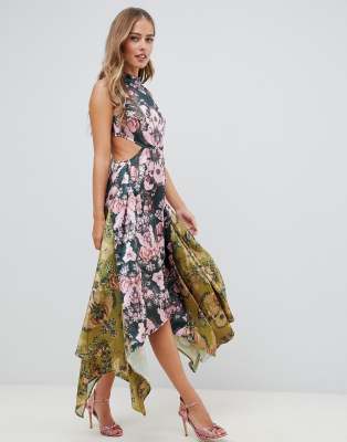 asos mixed print dress