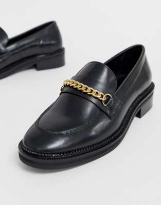 asos design moment leather loafers