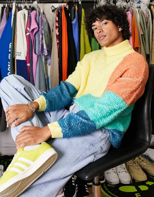 ASOS DESIGN – Mjuk blockfärgad stickad tröja