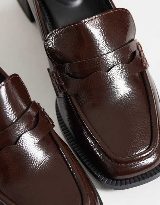 ASOS DESIGN - mocasines Speed de tacón medio en chocolate, 4 de 4