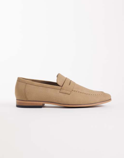 ASOS DESIGN - Mocassini color pietra con suola naturale e intreccio in rilievo, 2 di 4