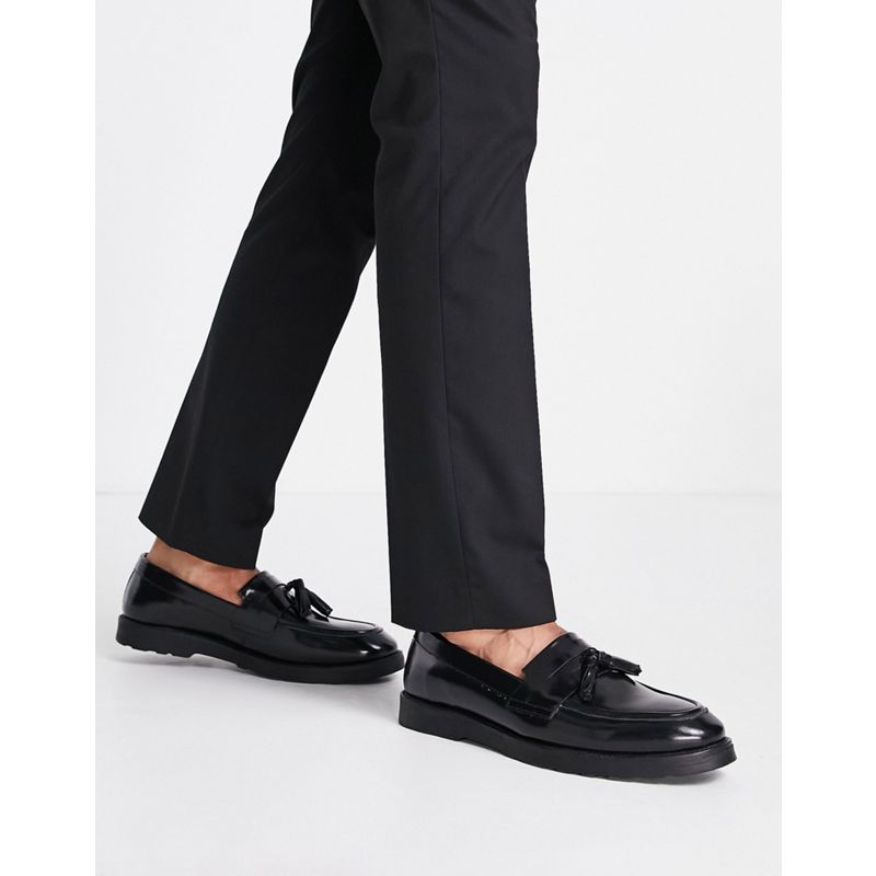 Mocassini Scarpe, Stivali e Sneakers DESIGN - Mocassini con nappe in pelle neri