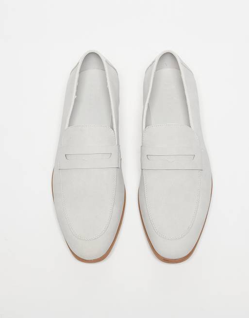 ASOS DESIGN - Mocassini grigio chiaro stile college, 3 di 4