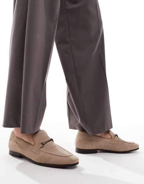ASOS DESIGN - Mocassini in camoscio grigio pietra con morsetto - view 1