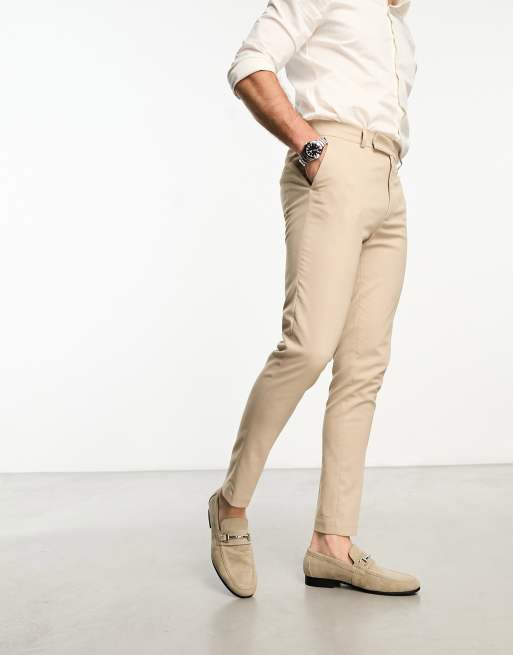 ASOS DESIGN - Mocassini in camoscio sintetico tortora con morsetto, 3 di 4