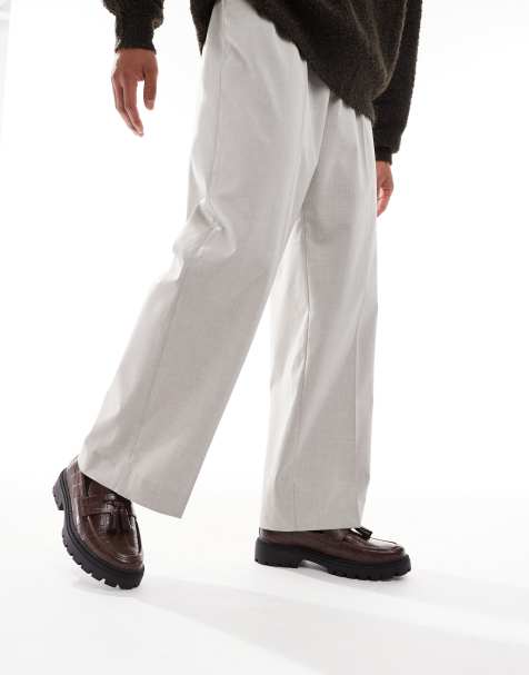 ASOS DESIGN - Mocassini marroni con suola a carrarmato e dettagli western - view 1