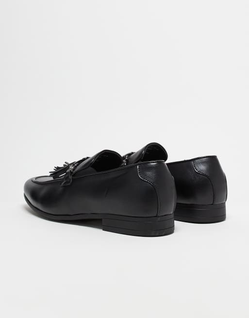 ASOS DESIGN - Mocassini neri con nappe, 4 di 5