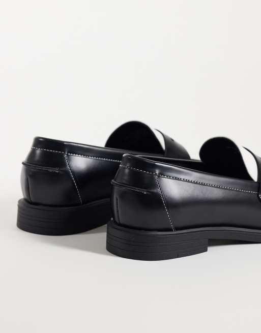 ASOS DESIGN mocassini penny con grafica in bianco e nero, 4 di 5