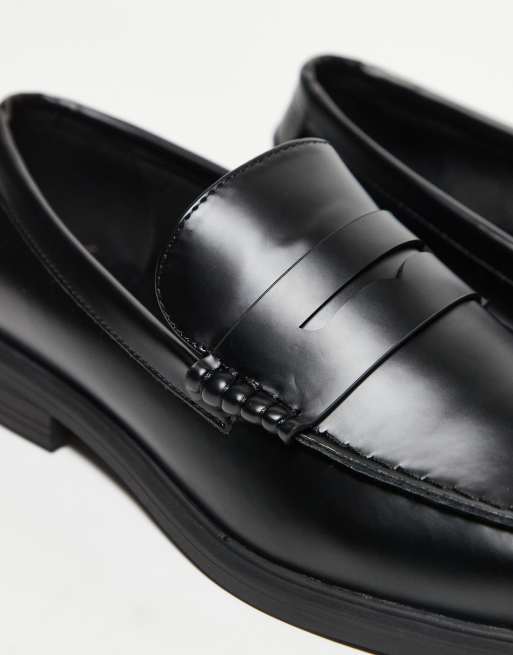 ASOS DESIGN - Mocassini stile college neri, 3 di 4