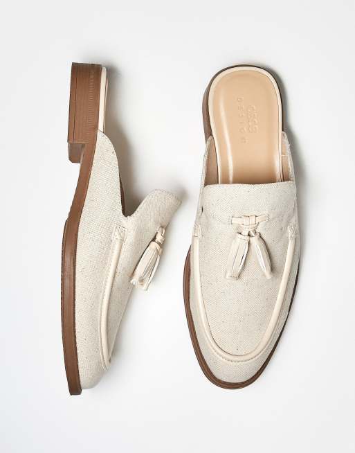 ASOS DESIGN - Mocassini stile sabot color lino, 2 di 4
