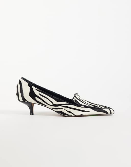 ASOS DESIGN mocassini Strike con tacchetto medio a zebrato, 2 di 4