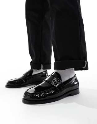 ASOS DESIGN - Mocassins à boucle - Noir