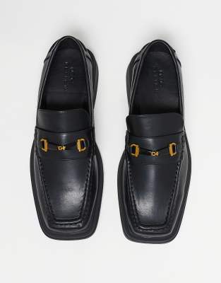 ASOS DESIGN - Mocassins à bout carré - Noir