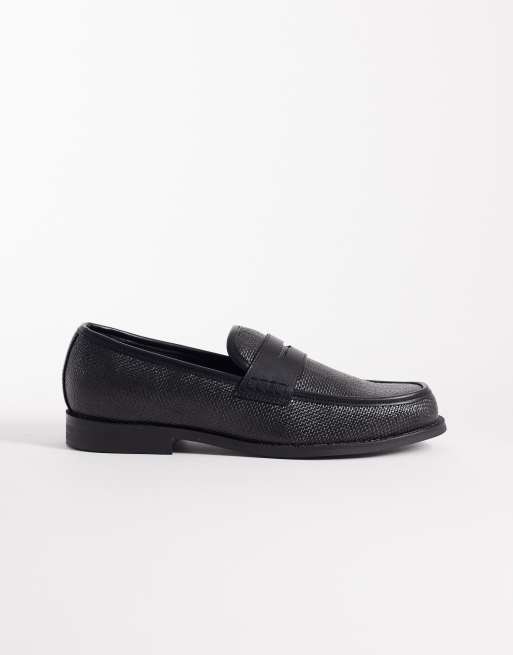 ASOS DESIGN - Mocassins à bride avec texture en relief - Noir, 2 de 4