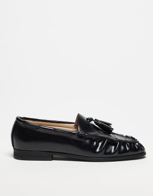 ASOS DESIGN - Mocassins à franges - Noir