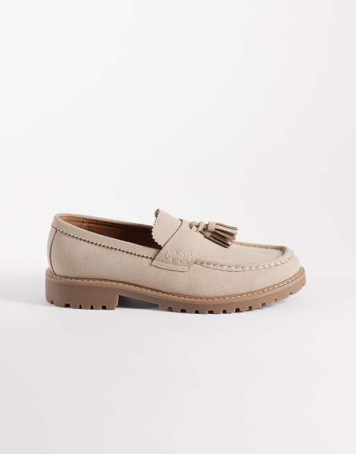 ASOS DESIGN - Mocassins à pampilles avec semelle crantée - Taupe, 2 de 4