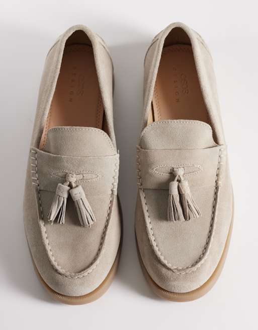 ASOS DESIGN - Mocassins à pampilles en imitation daim - Taupe, 2 de 4