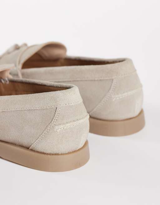 ASOS DESIGN - Mocassins à pampilles en imitation daim - Taupe, 3 de 4