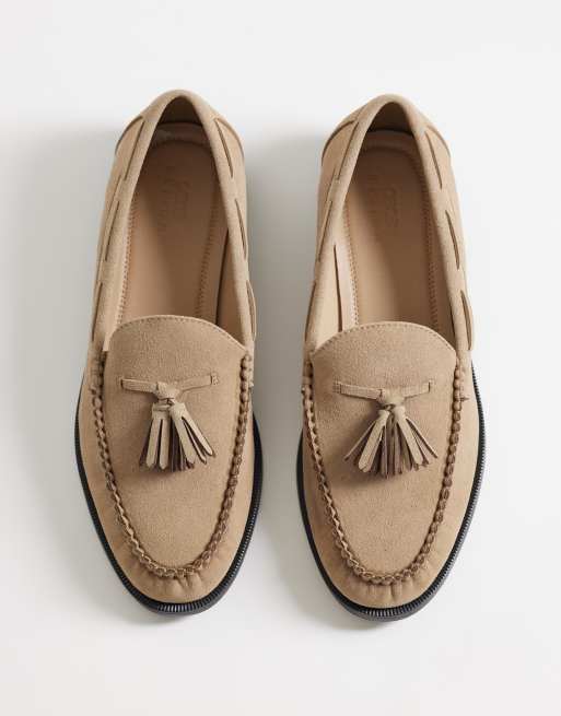 ASOS DESIGN - Mocassins à pampilles et détails en dentelle - Taupe, 2 de 4